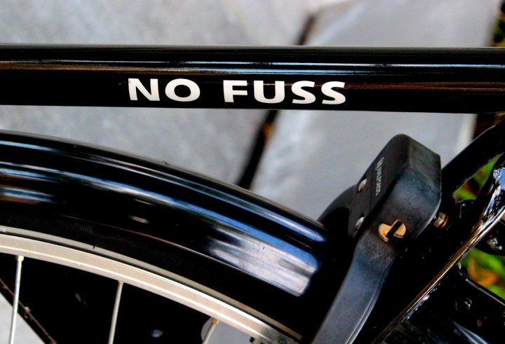 (A Bicycle on a street in Amsterdam, Netherlands)